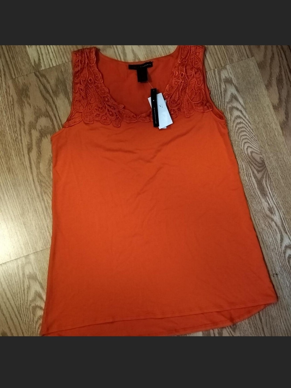 Grace Elements Orange Lace Yoke Tank